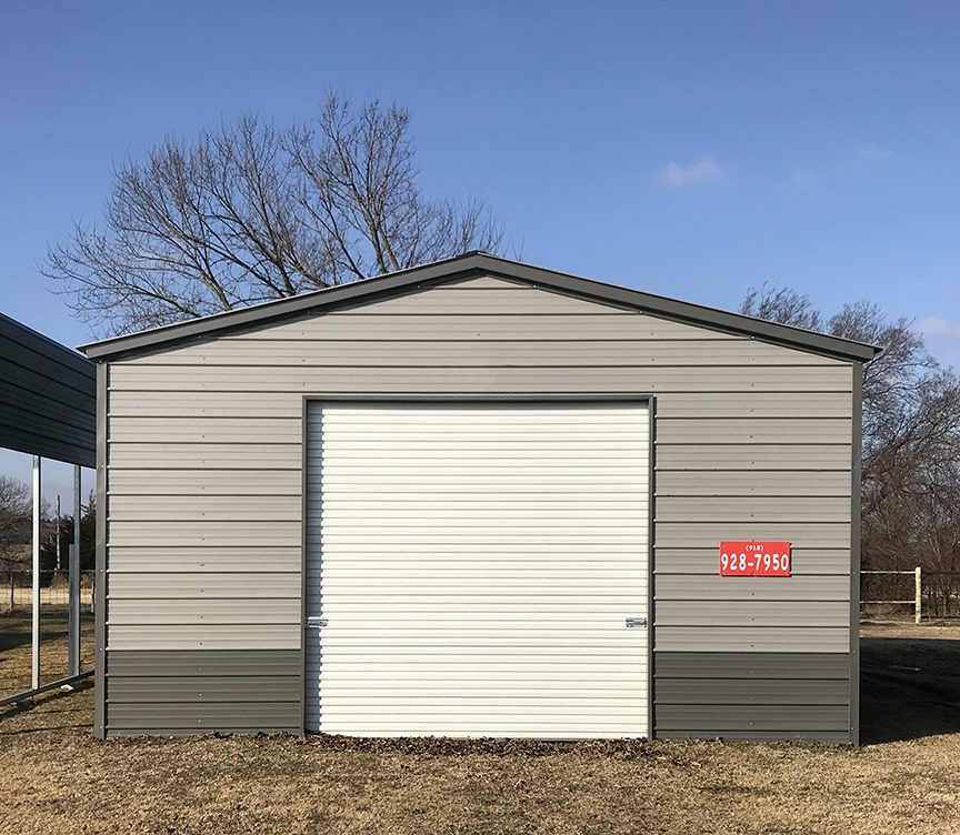 22 x 30 Vertical Roof All Metal Shop Fisher King Enterprises