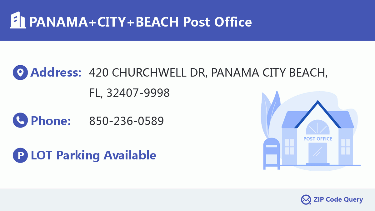 PANAMA CITY BEACH Post Office Florida United States ZIP Code 5 Plus 4 ???