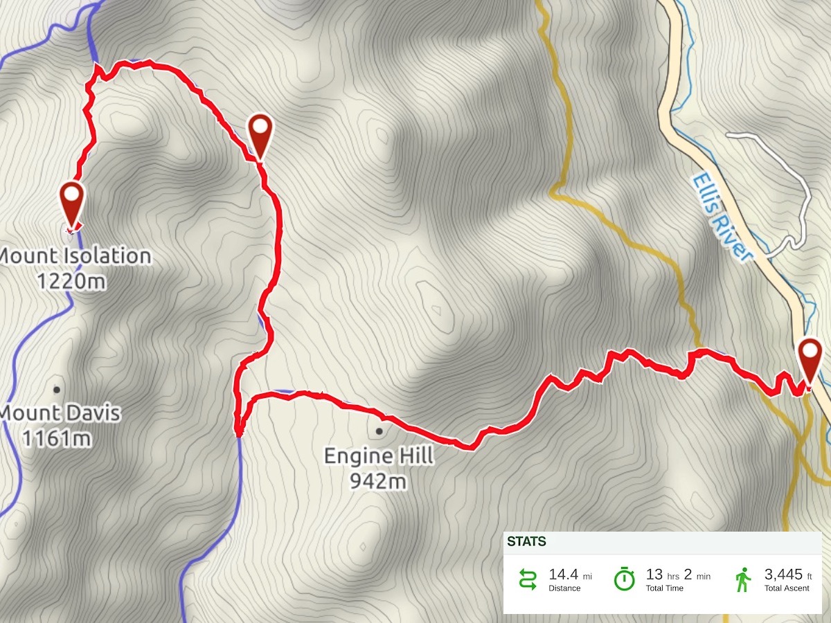 Mt Isolation, White Mountains, NH Track dirk flachbart
