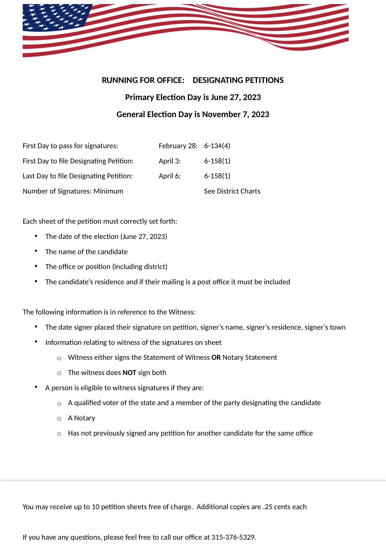 Flack Broadcasting June Primary Election will be June 27; numerous