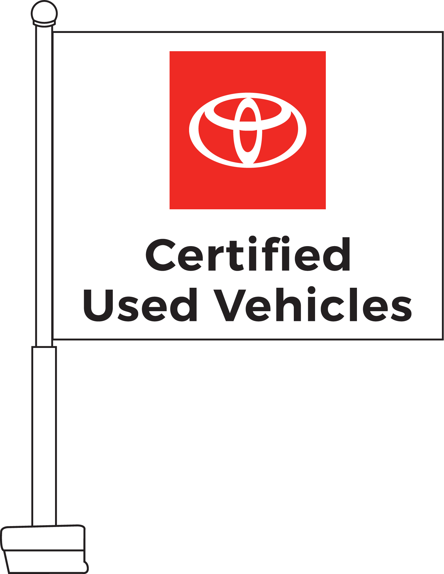 Toyota Certified Used Vehicles Car Flag