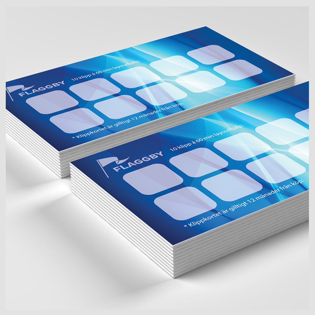 Klippekort design Ansett våre designere Grafisk design Flaggby