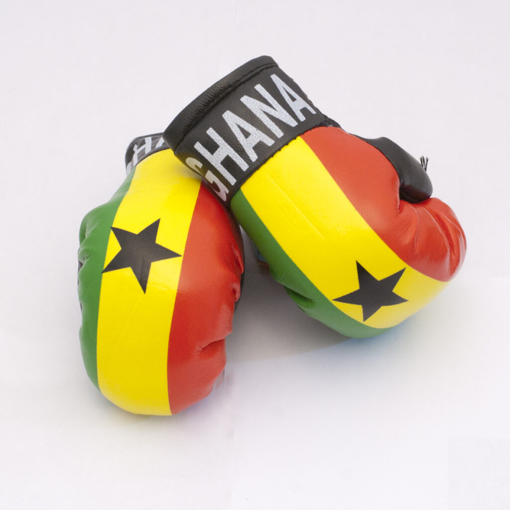 Ghana Boxing Gloves Flag Matrix