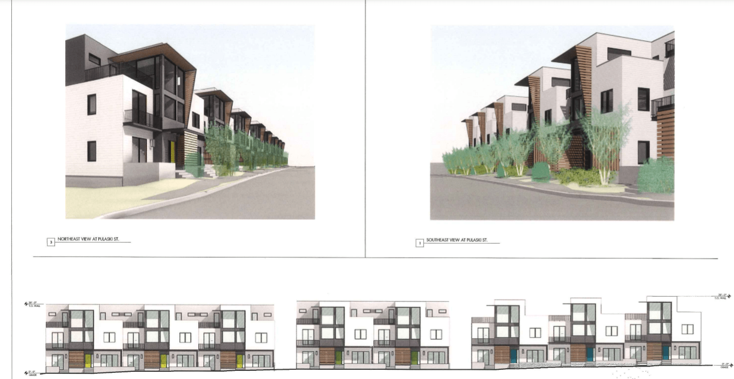 Townhouses Proposed on Narrow Pulaski Street Flagpole