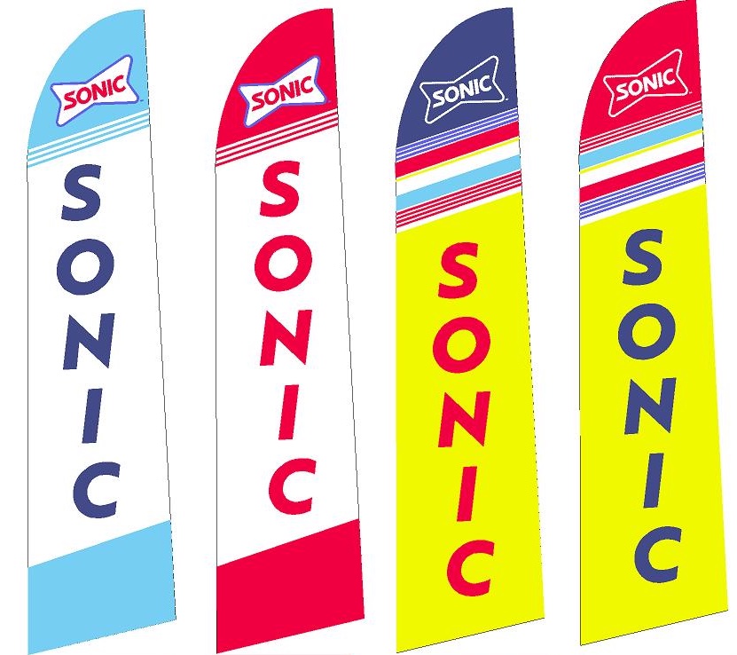Sonic DriveIn Feather Flag Bundle (4 Flags) Flags2020 Bob Hughes