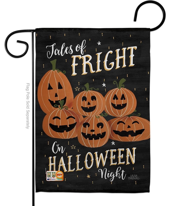 Halloween Fright On Halloween Night Garden Flag Decorative Flags