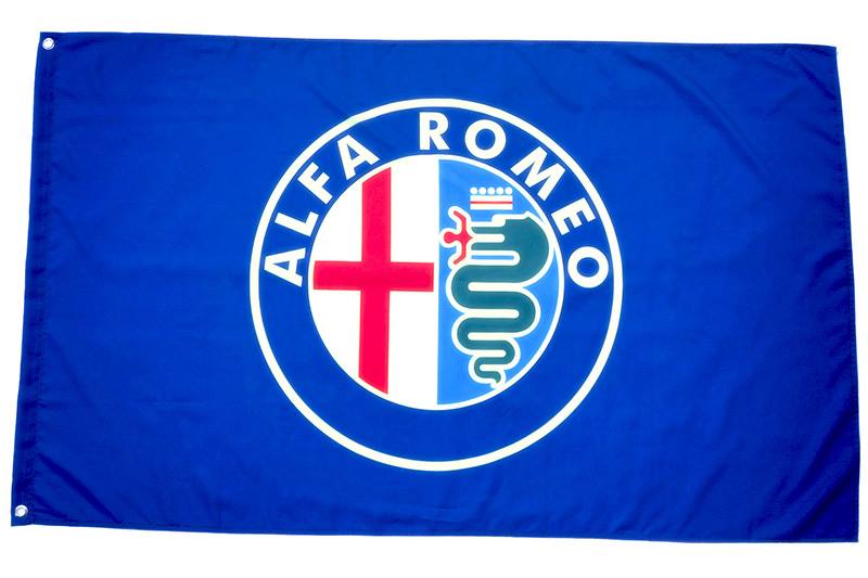 Alfa Romeo blue logo FLAG BANNER 3×5 inches Flag Shop 24