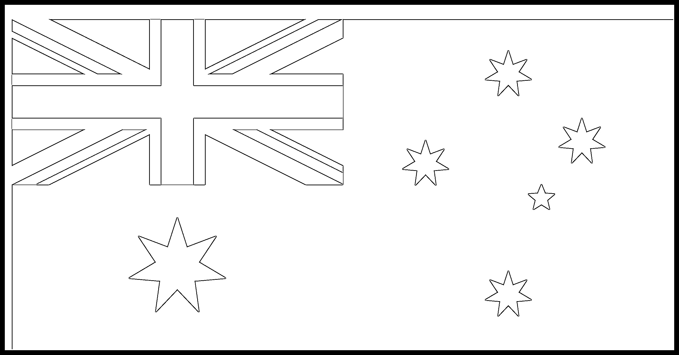 Australia Flag Colouring Page – Flags Web