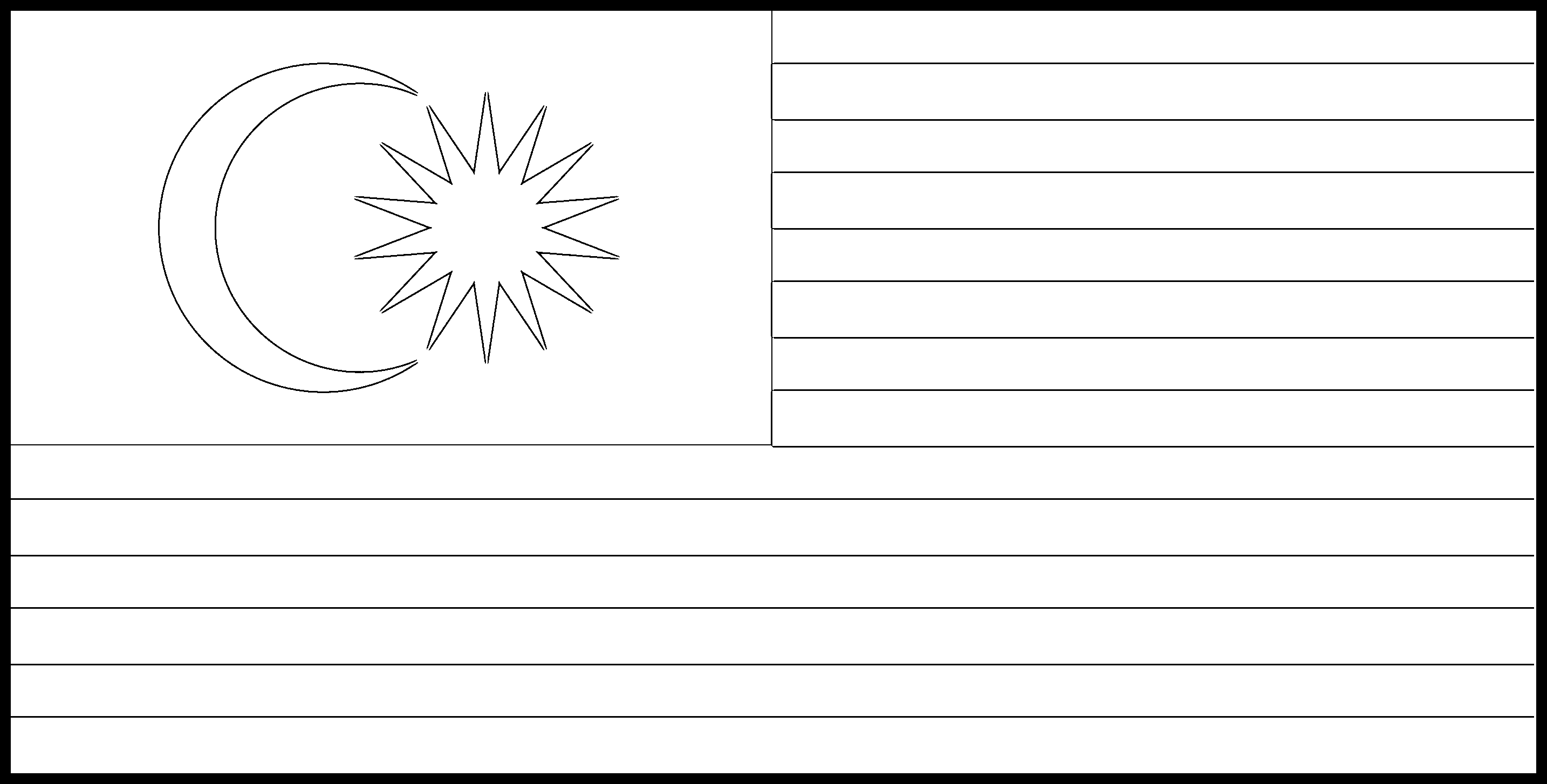 Malaysia Flag Colouring Page Flags Web