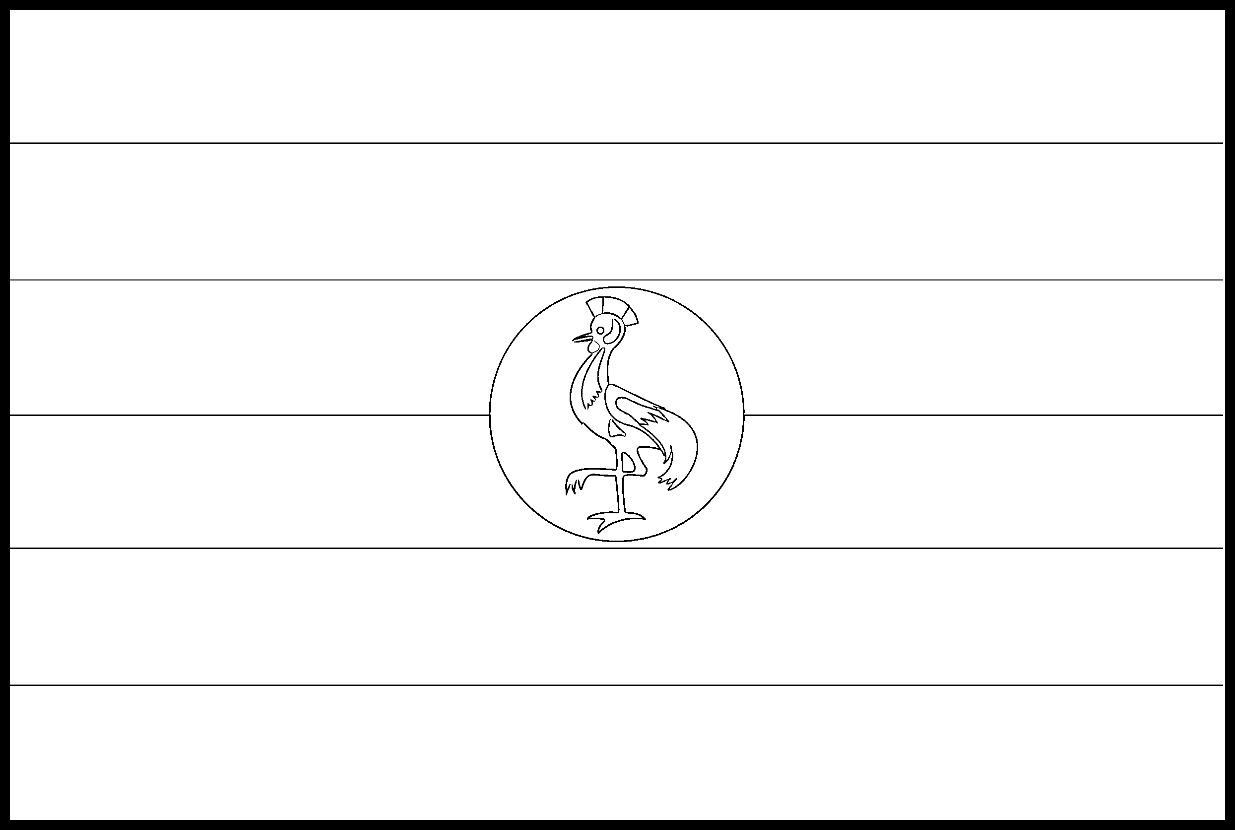 Uganda Flag Colouring Page Flags Web