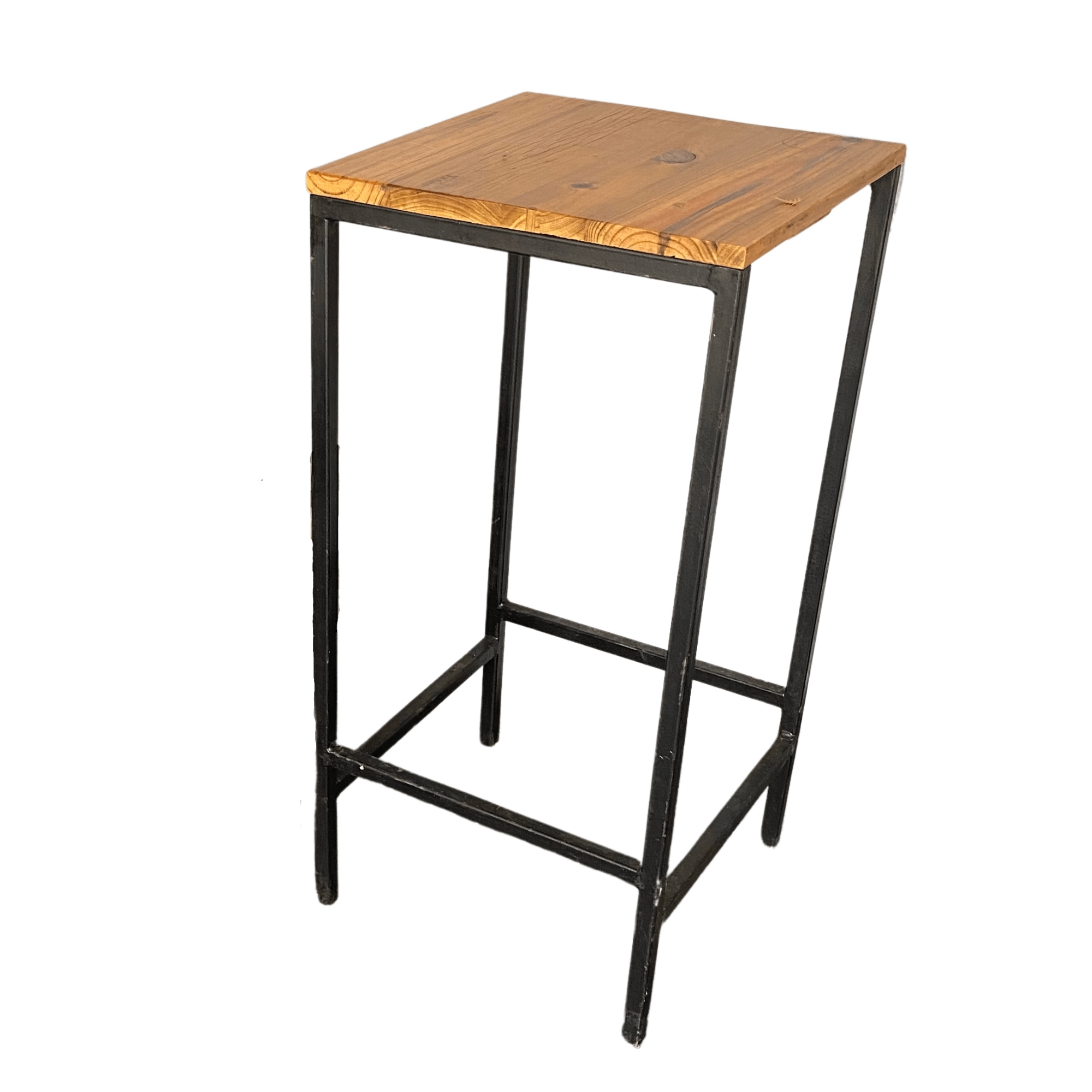 Steel Frame Wooden Bar Chair Flamboijant Decor Hire