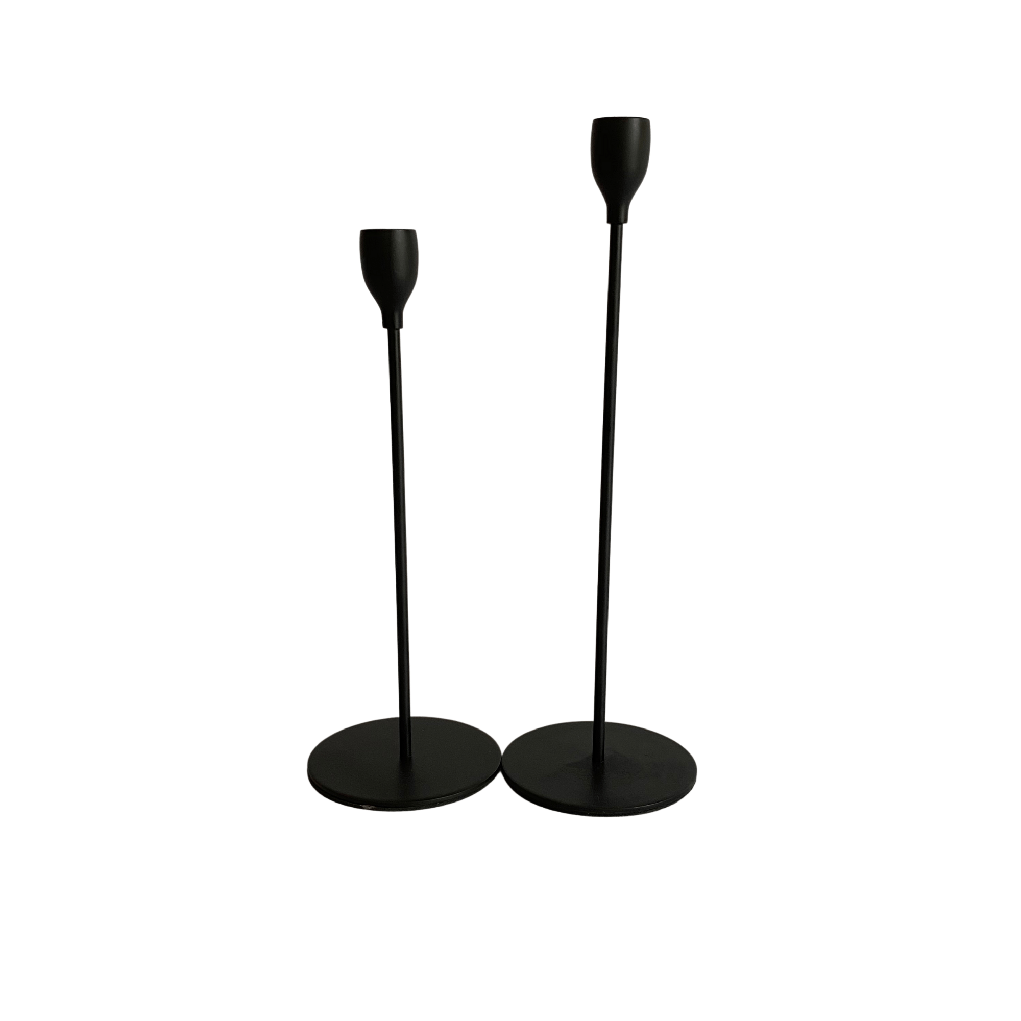 28cm Black Candlestick Flamboijant Decor Hire
