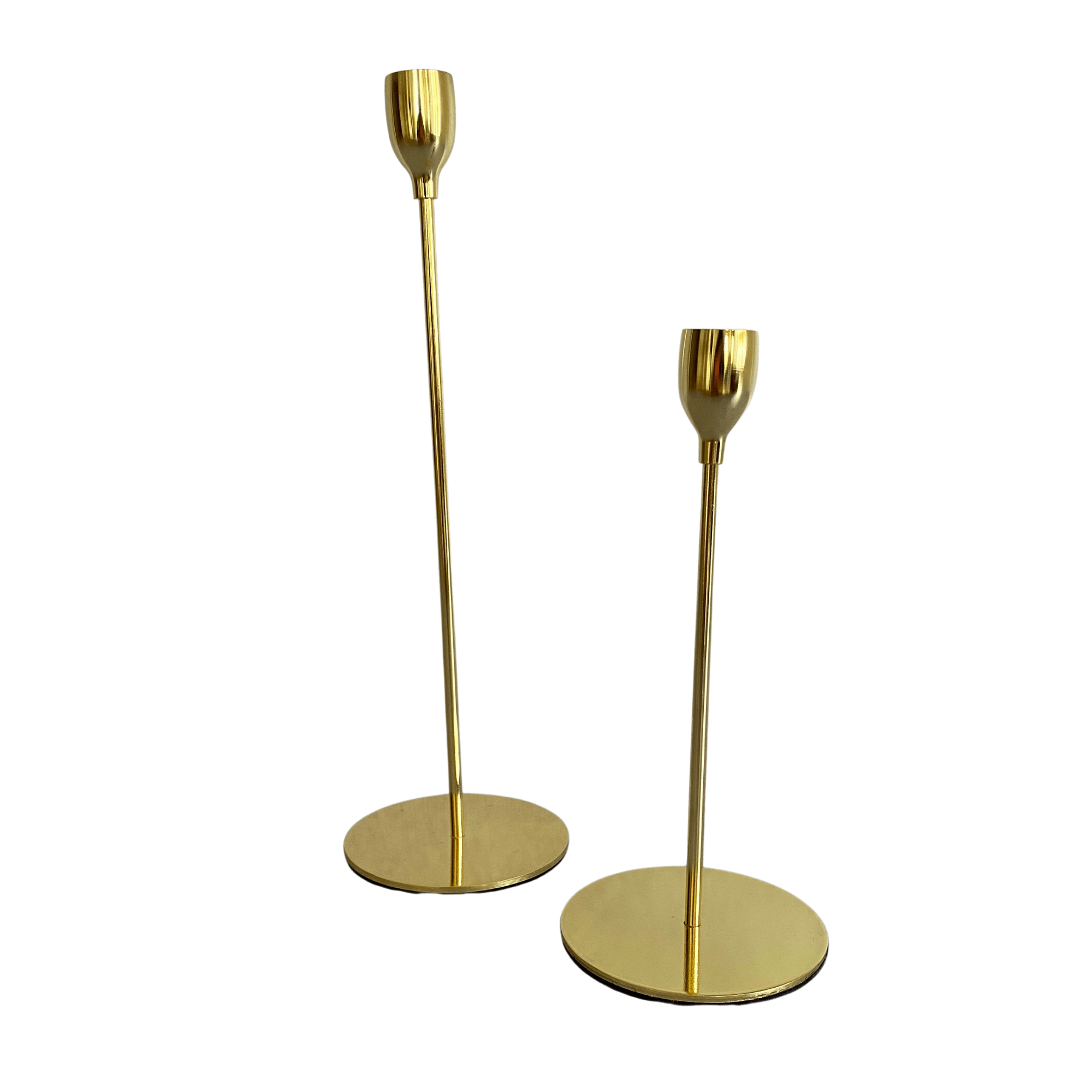 22cm Gold Candlesticks Flamboijant Decor Hire