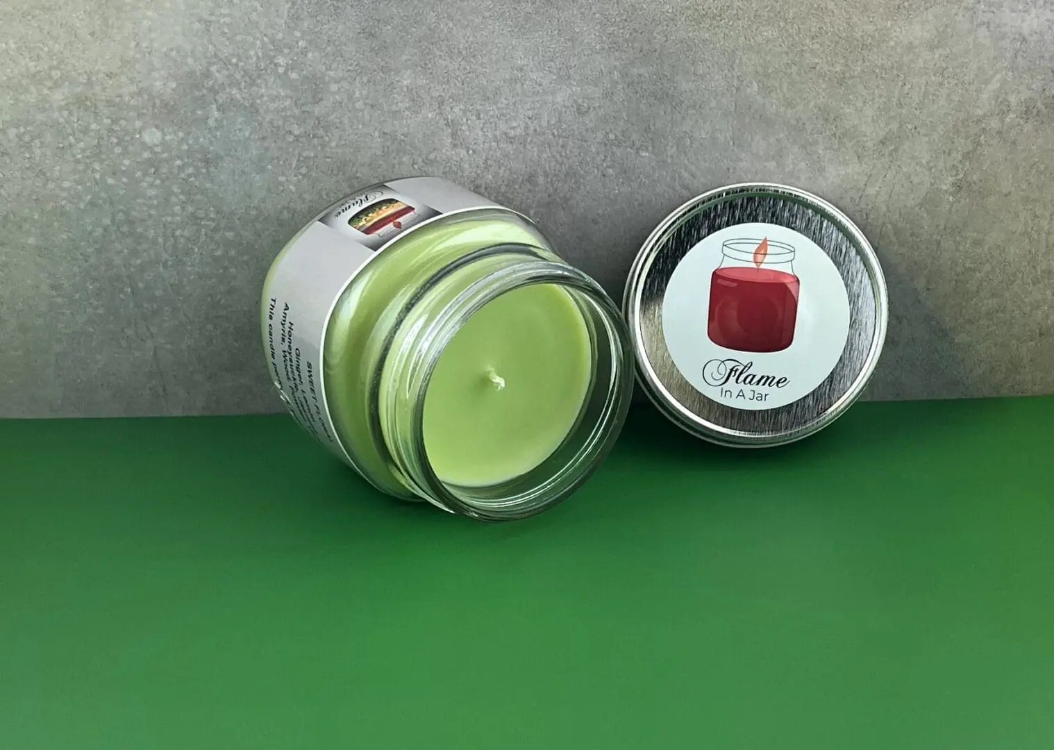 Sweet Floral Candle Flame In A Jar