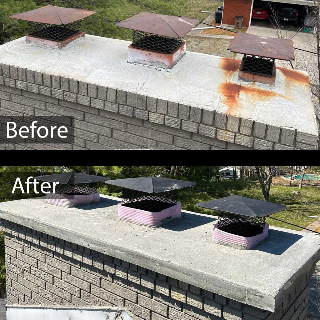 Concrete Chimney Crowns Flame Masters Chimney Services