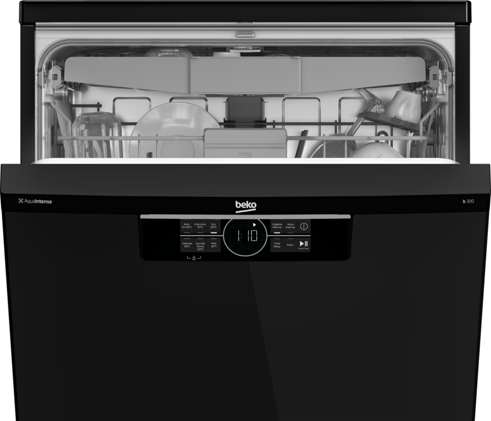 Beko 60cm Black Freestanding Dishwasher 15 Placings Flamingo Malta