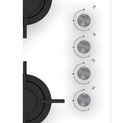 Beko Gas Hob White Glass 60cm Flamingo Malta