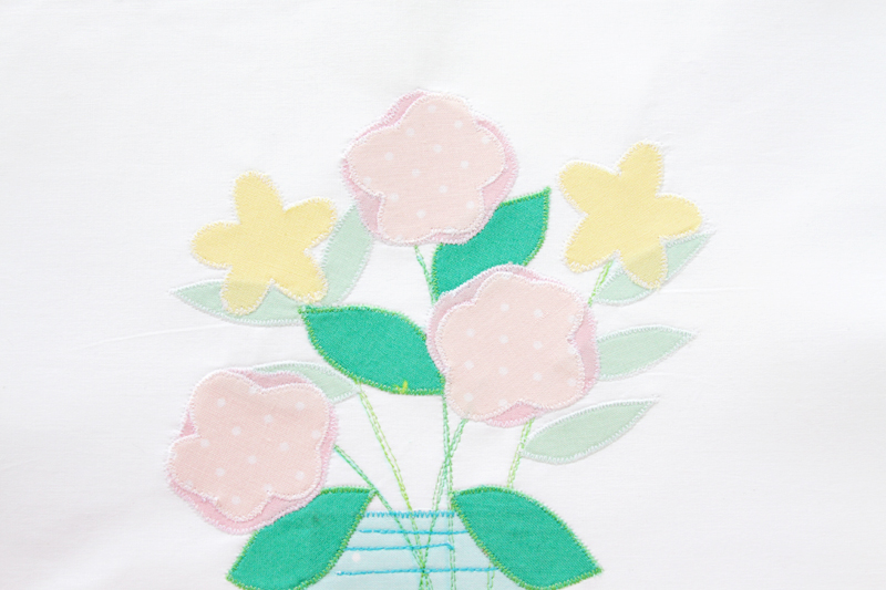 Mason Jar Flower Vase Pillow