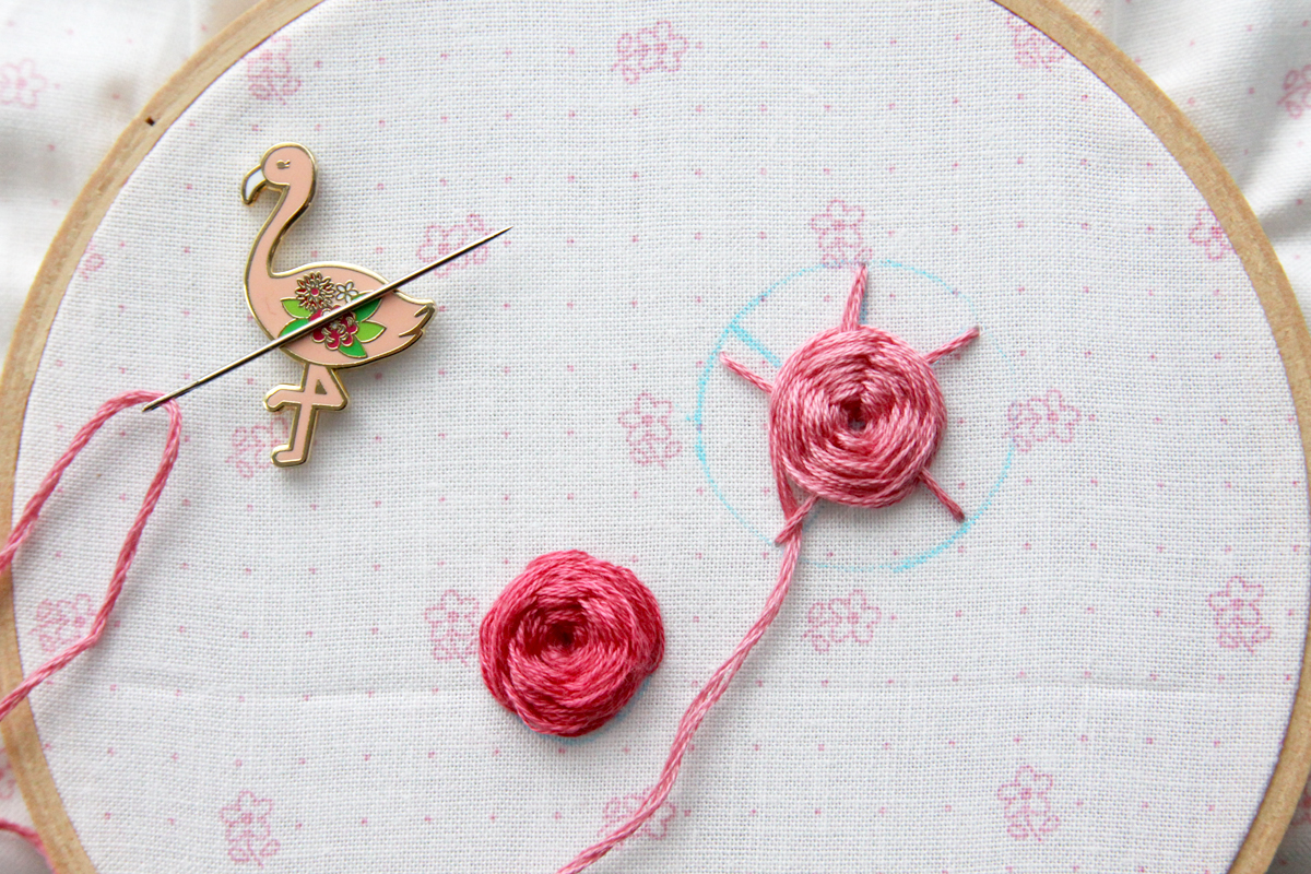 Woven or Wagon Wheel Roses Embroidery Stitch Tutorial