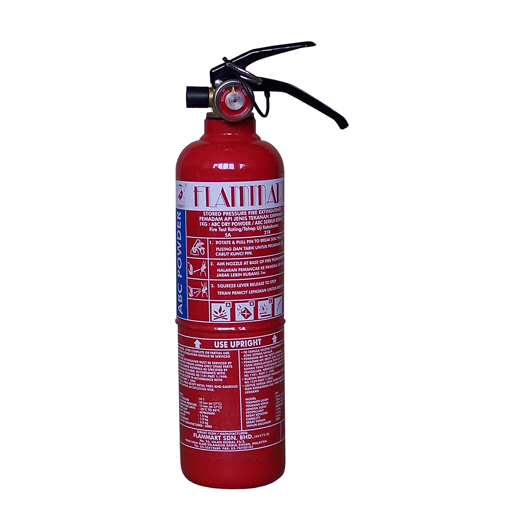 1kg ABC Dry Powder Fire Extinguisher Flammart Marketing Sdn Bhd High