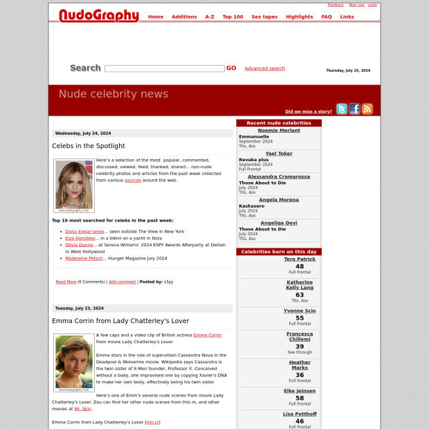 Check out Nudography.com for all the hottest naked celeb pics and vids