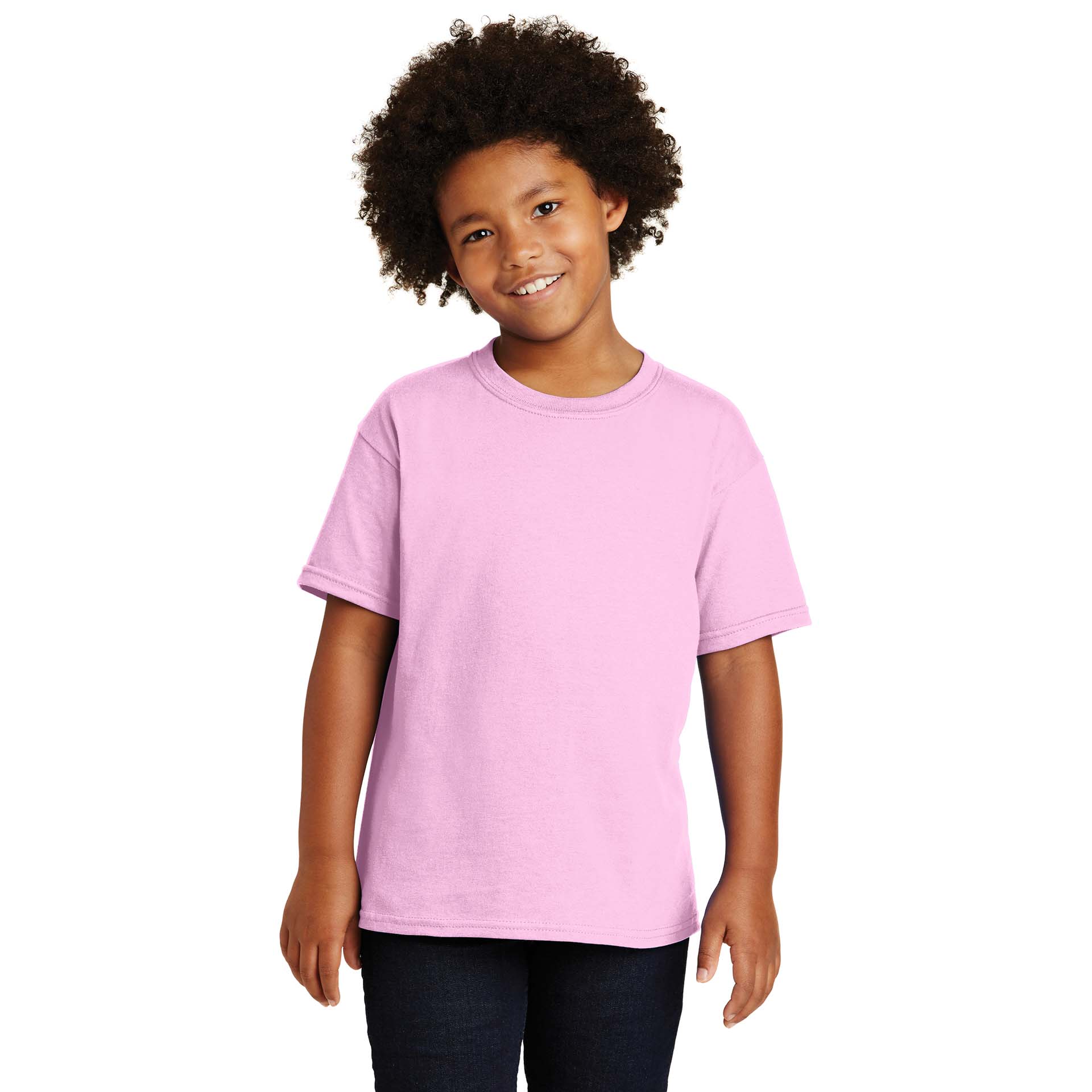 Gildan 5000B Youth Heavy 100 Cotton TShirt Light Pink Full Source