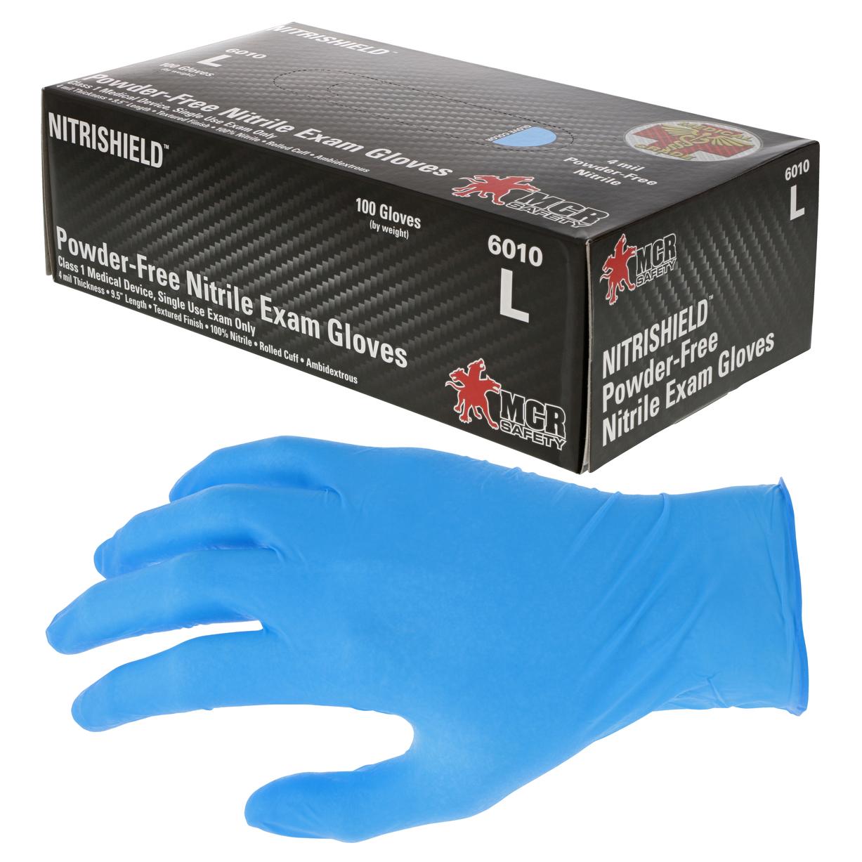 MCR Safety 6010 NitriMed Disposable Nitrile Medical Grade Gloves 4