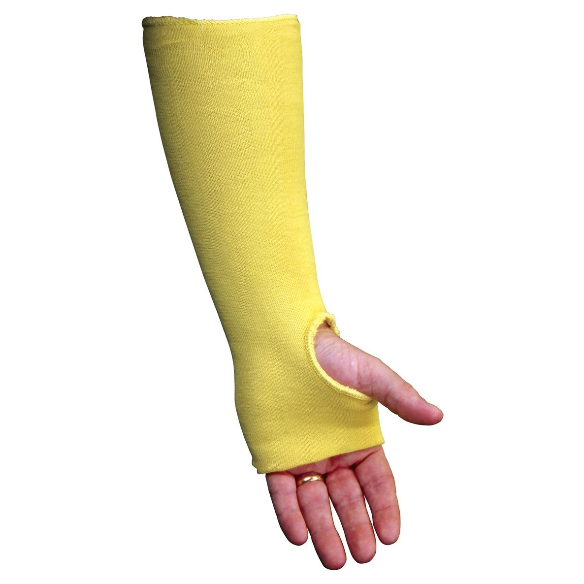 MCR Safety 9374T Cut Pro Double Ply DuPont Kevlar Sleeve with Thumb Slot 14" Length Full Source