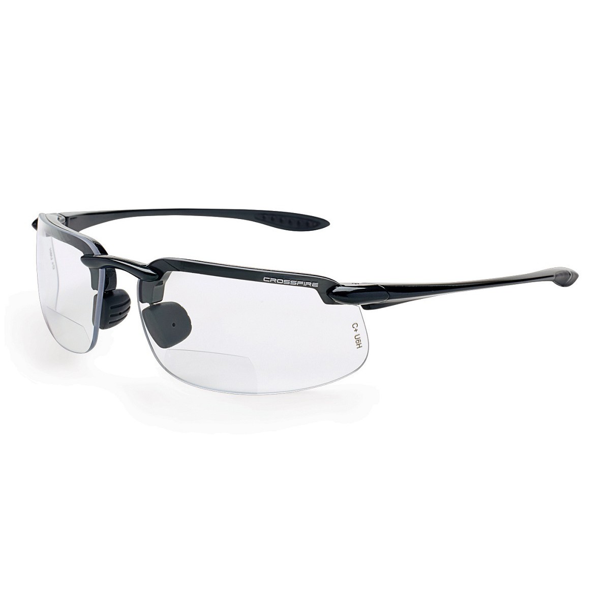 CrossFire 2164RX ES4 Safety Glasses Black Frame Clear Bifocal Lens