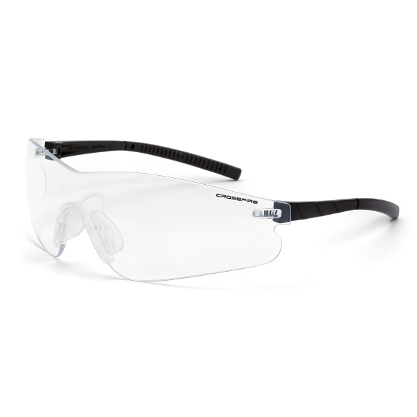 CrossFire Blade Safety Glasses Black Temples Clear AntiFog Lens