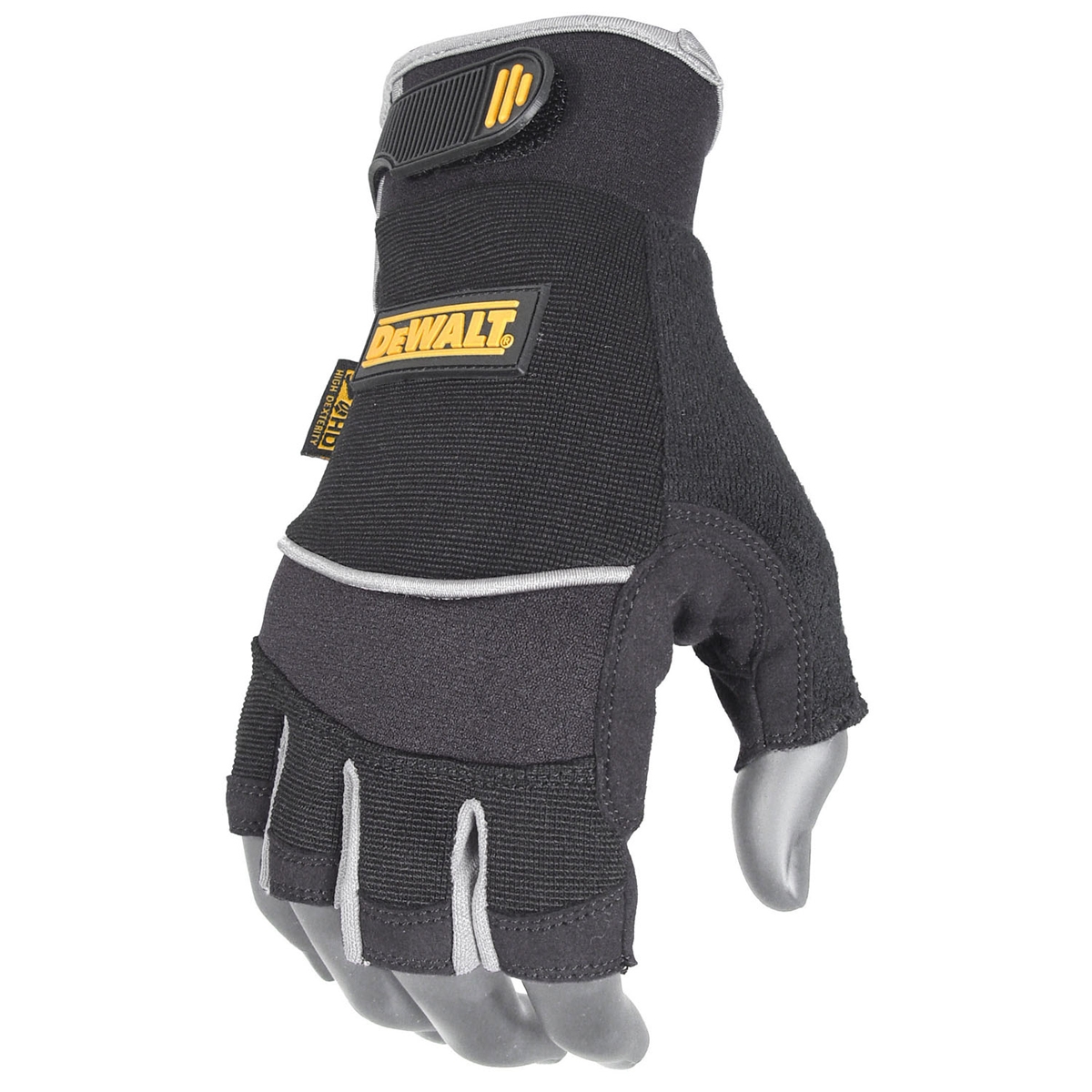 DeWalt DPG230 Technicians Fingerless Synthetic Leather Gloves