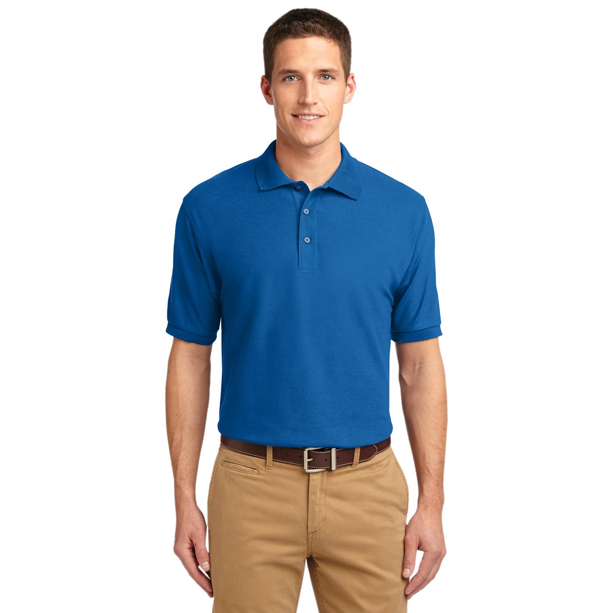 Port Authority K500 Silk Touch Polo Strong Blue