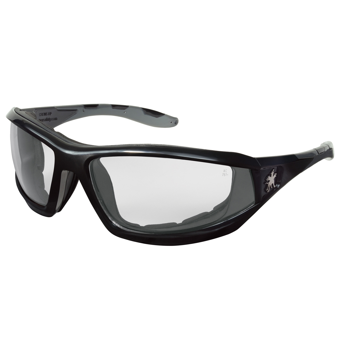 Crews RP210AF Reaper Safety Glasses Black Frame Clear AntiFog Lens