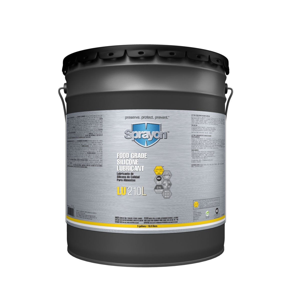 Sprayon LU 210L LiquiSol Food Grade Silicone Lubricant 5 Gallon