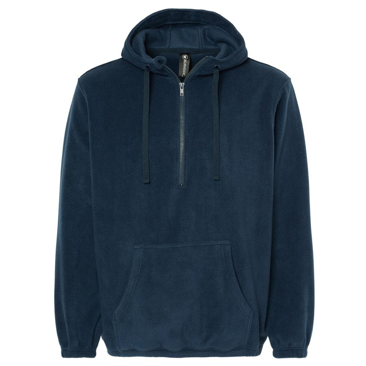 Burnside 3600 Polar Fleece QuarterZip Scuba Hooded Pullover Navy