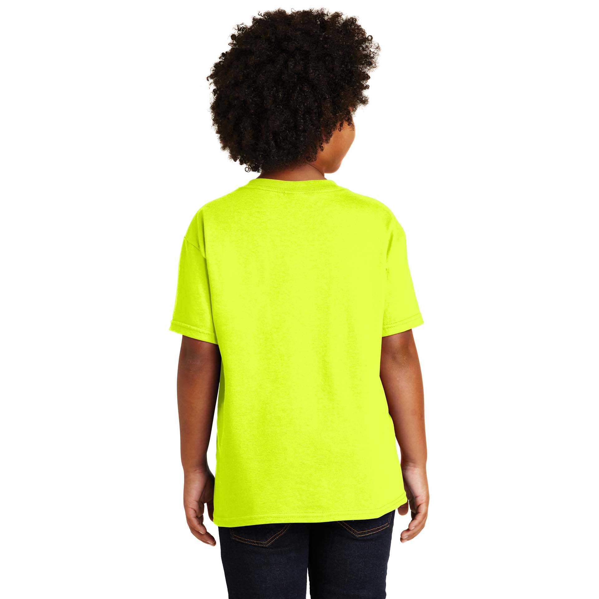 Gildan 5000B Youth Heavy 100 Cotton TShirt Safety Green Full Source