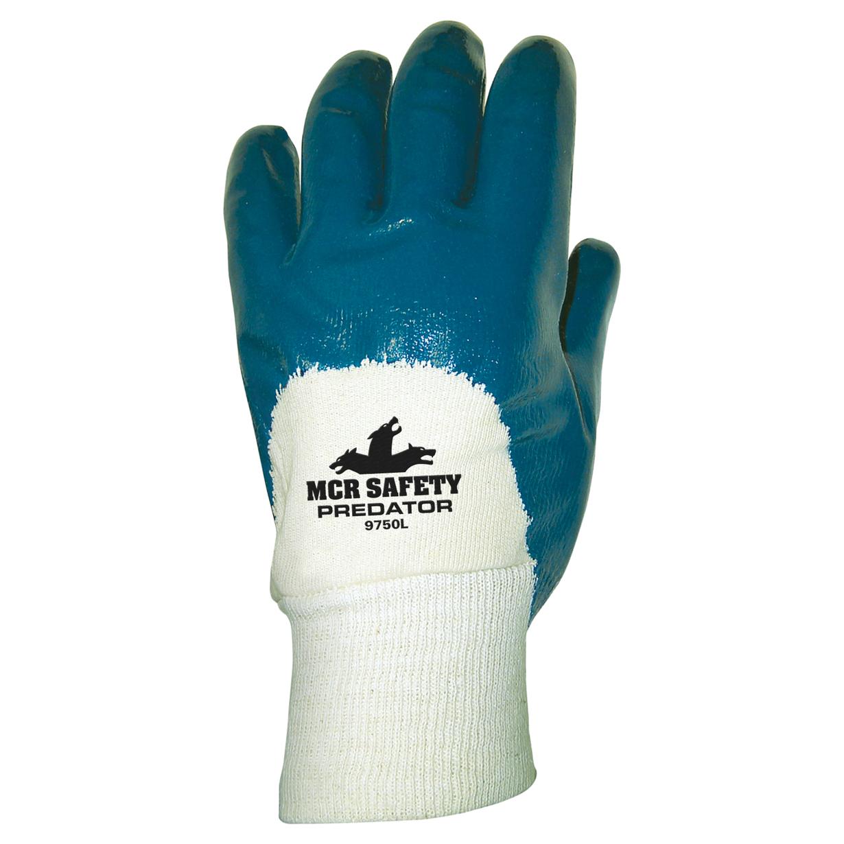 MCR Safety 9750 Predator Nitrile Palm Coated Gloves Jersey Lined
