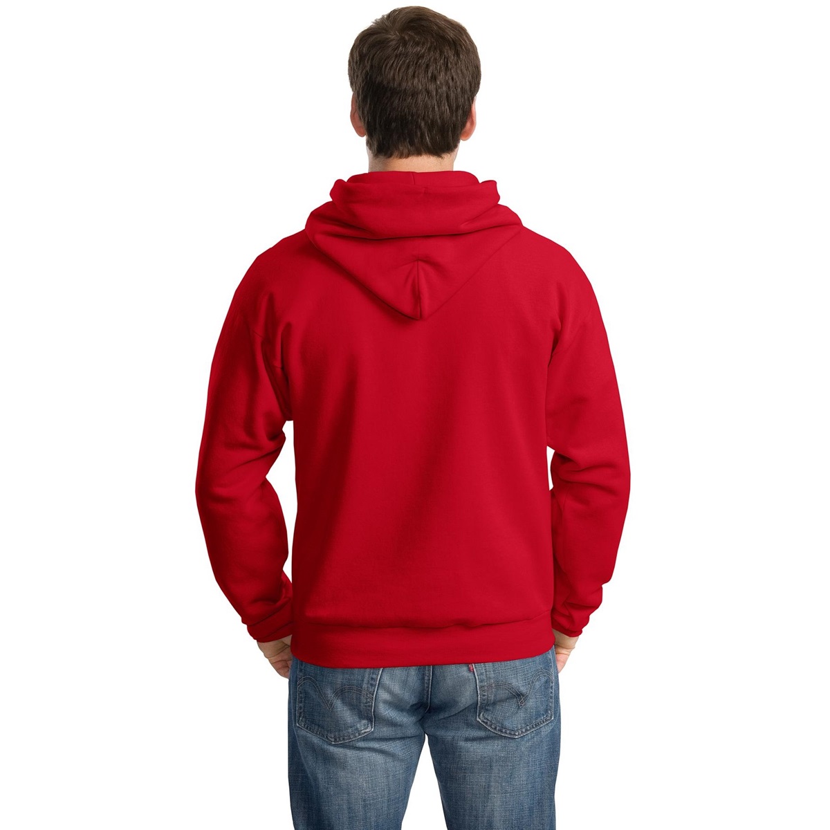 Hanes P170 ComfortBlend EcoSmart Pullover Hooded Sweatshirt Deep Red