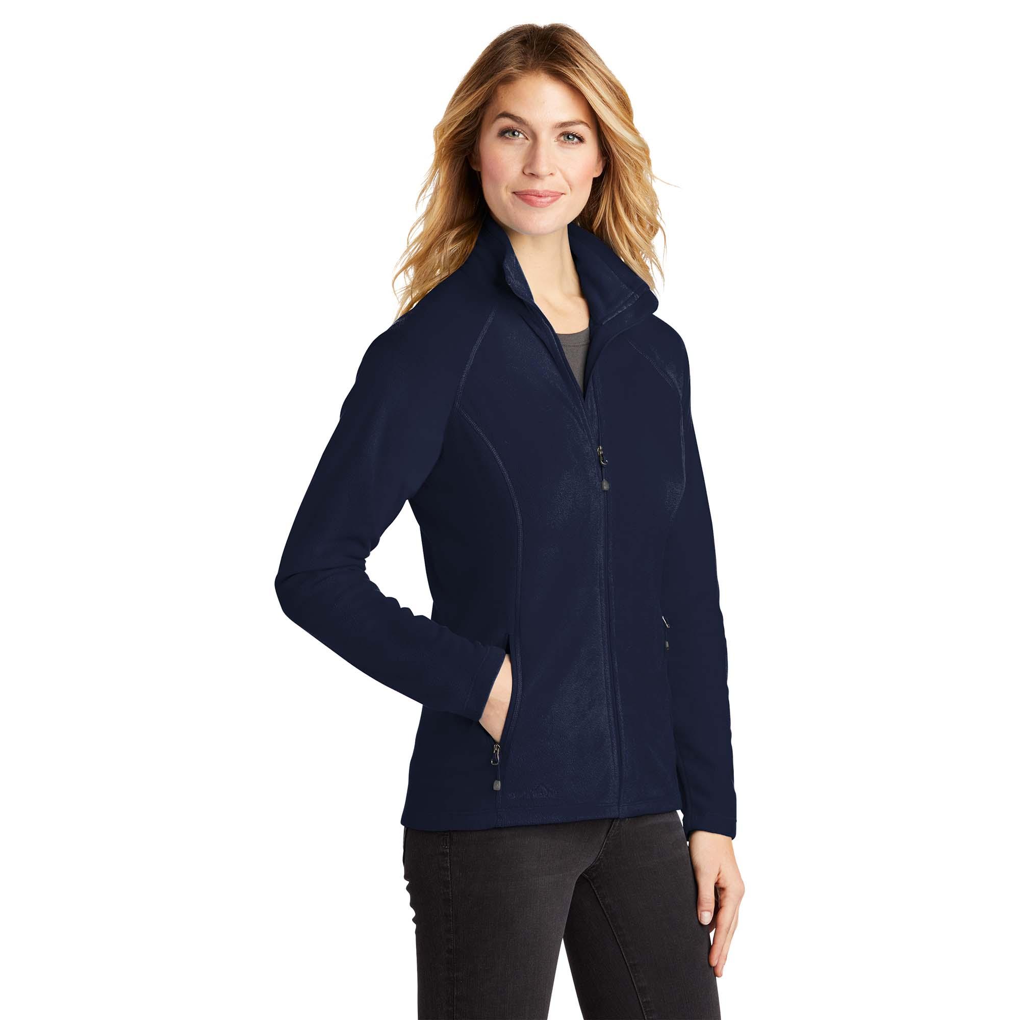 Eddie Bauer EB225 Ladies FullZip Microfleece Jacket Navy Full Source