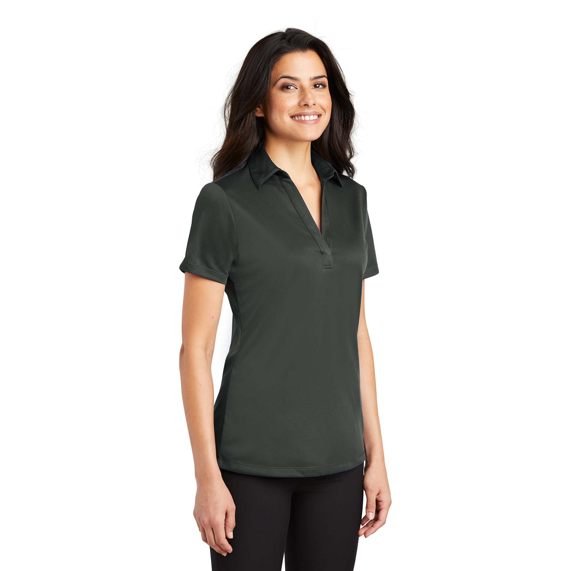 Port Authority L540 Ladies Silk Touch Performance Polo Steel Grey