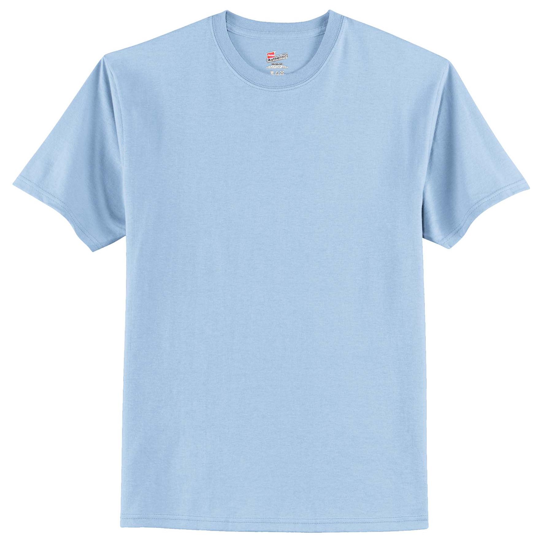 Hanes 5250 Authentic 100 Cotton TShirt Light Blue Full Source