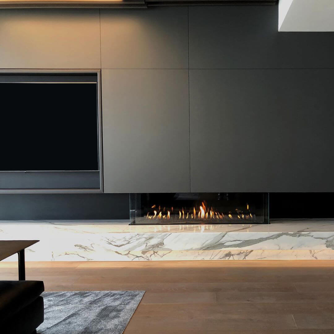 Modern Indoor and Outdoor Frameless Fireplaces Flare Fireplaces