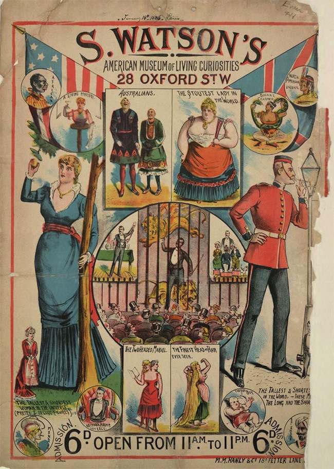 Highlights from the Victorian circus freak show (posters)
