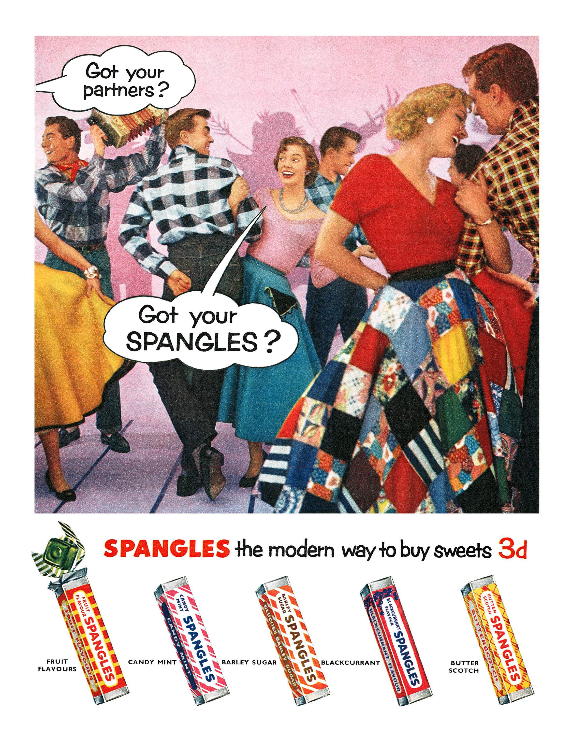 Blow Me! Ten Wonderful Spangles ads from the 1950s Flashbak