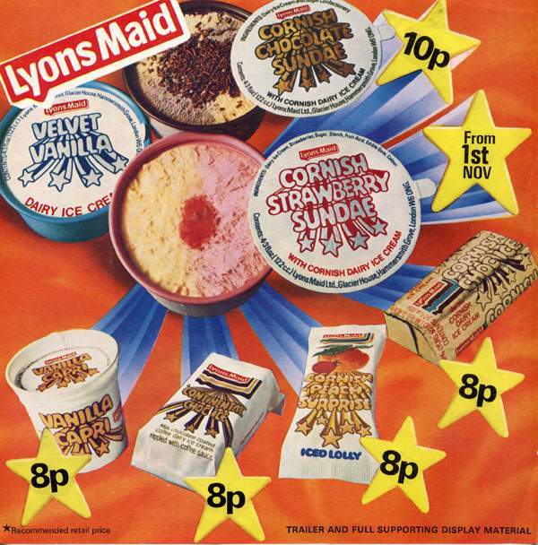 British IceLollies And IceCreams 19601990