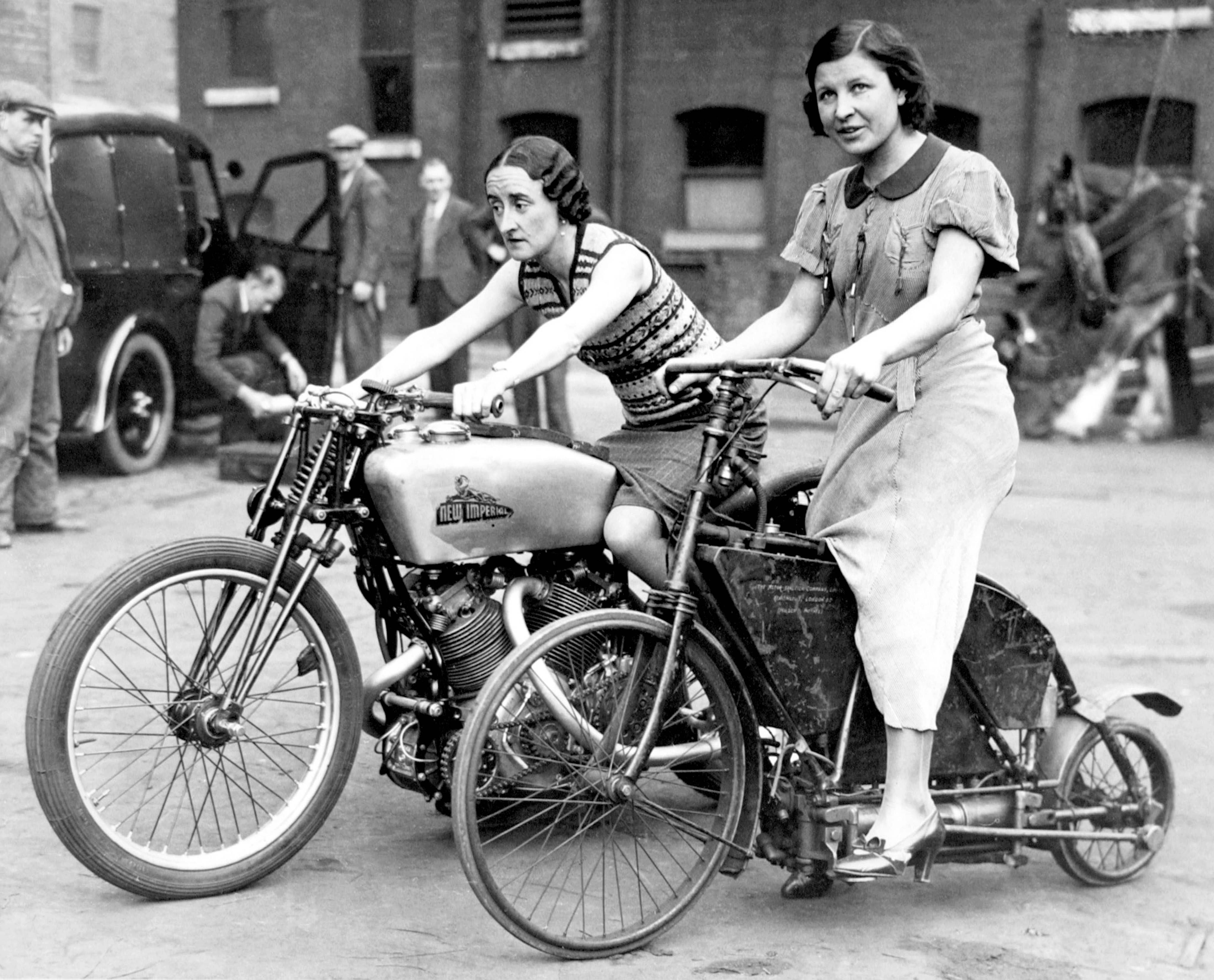 Cool Girls Riding Their Motorbikes Vintage PreWar Photos Of Women And
