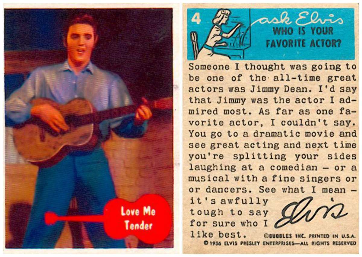 Bubble Gum Pop Elvis Presley's 1956 Topps Trading Cards Flashbak
