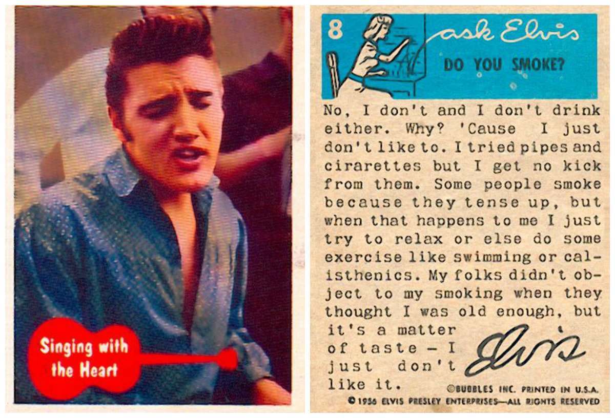 Bubble Gum Pop Elvis Presley’s 1956 Topps Trading Cards