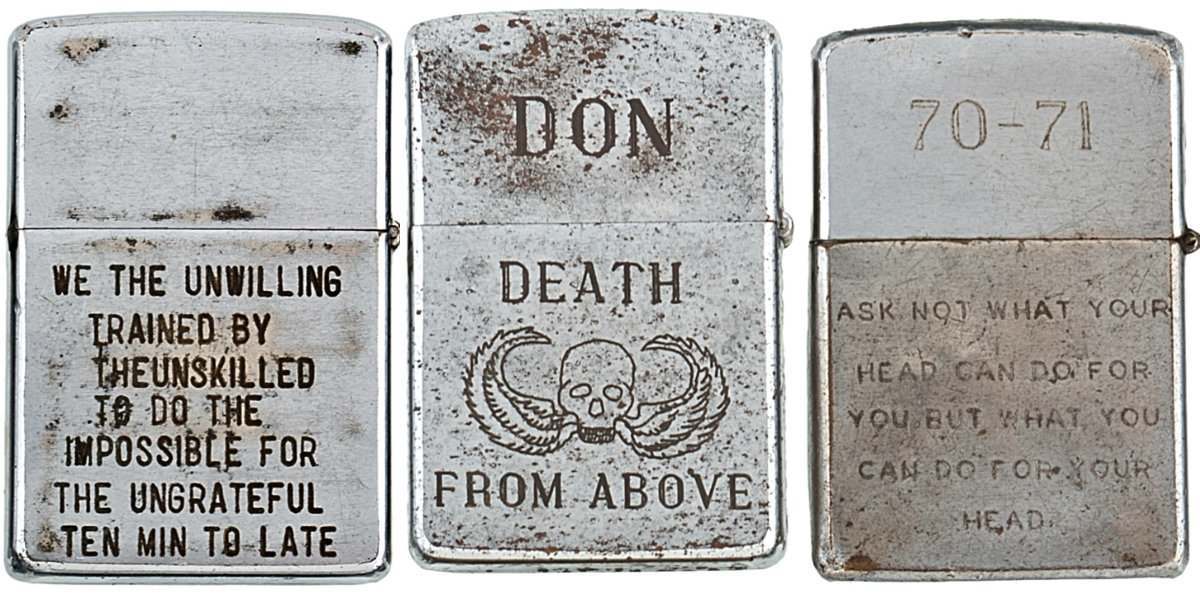 Heartfelt Messages On Zippo Lighters of The Vietnam War (1965 1973)