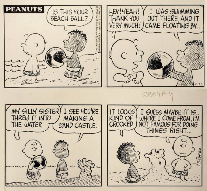 When Charles Schulz introduced a black character into Peanuts in 1968